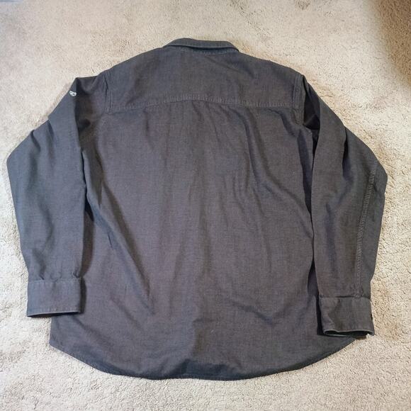 Kuhl Descendr Flannel Men's Size Large Brown Button Up Flap Pockets Long Sleeve - Picture 8 of 13